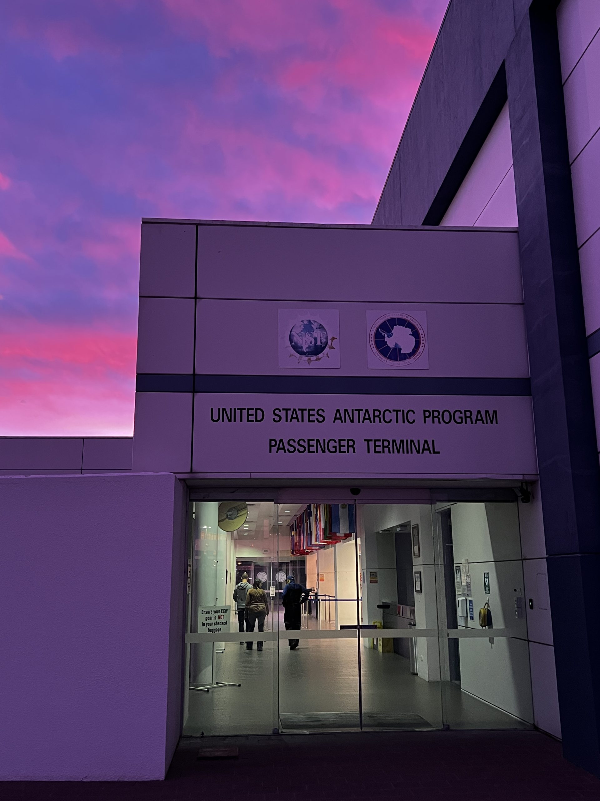 The USAP Passenger Terminal at sunrise