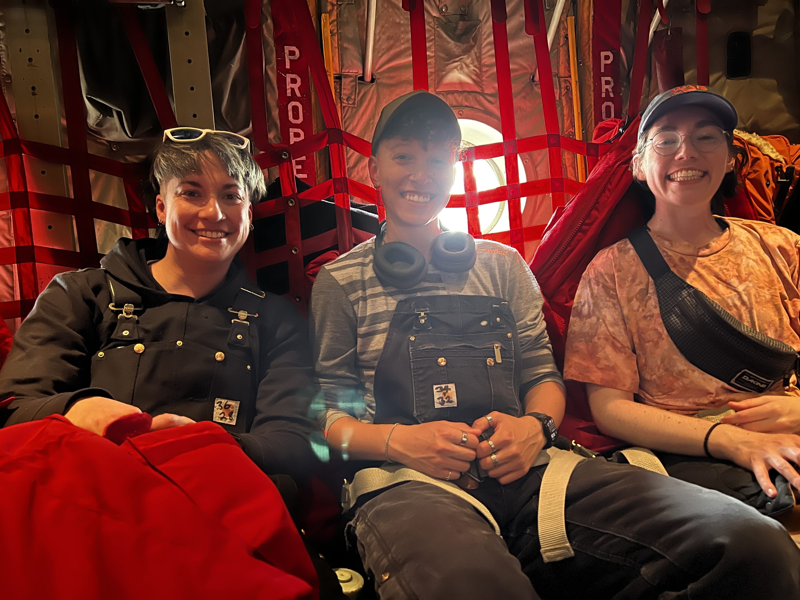 Ilyse, myself, and Ellen on the plane