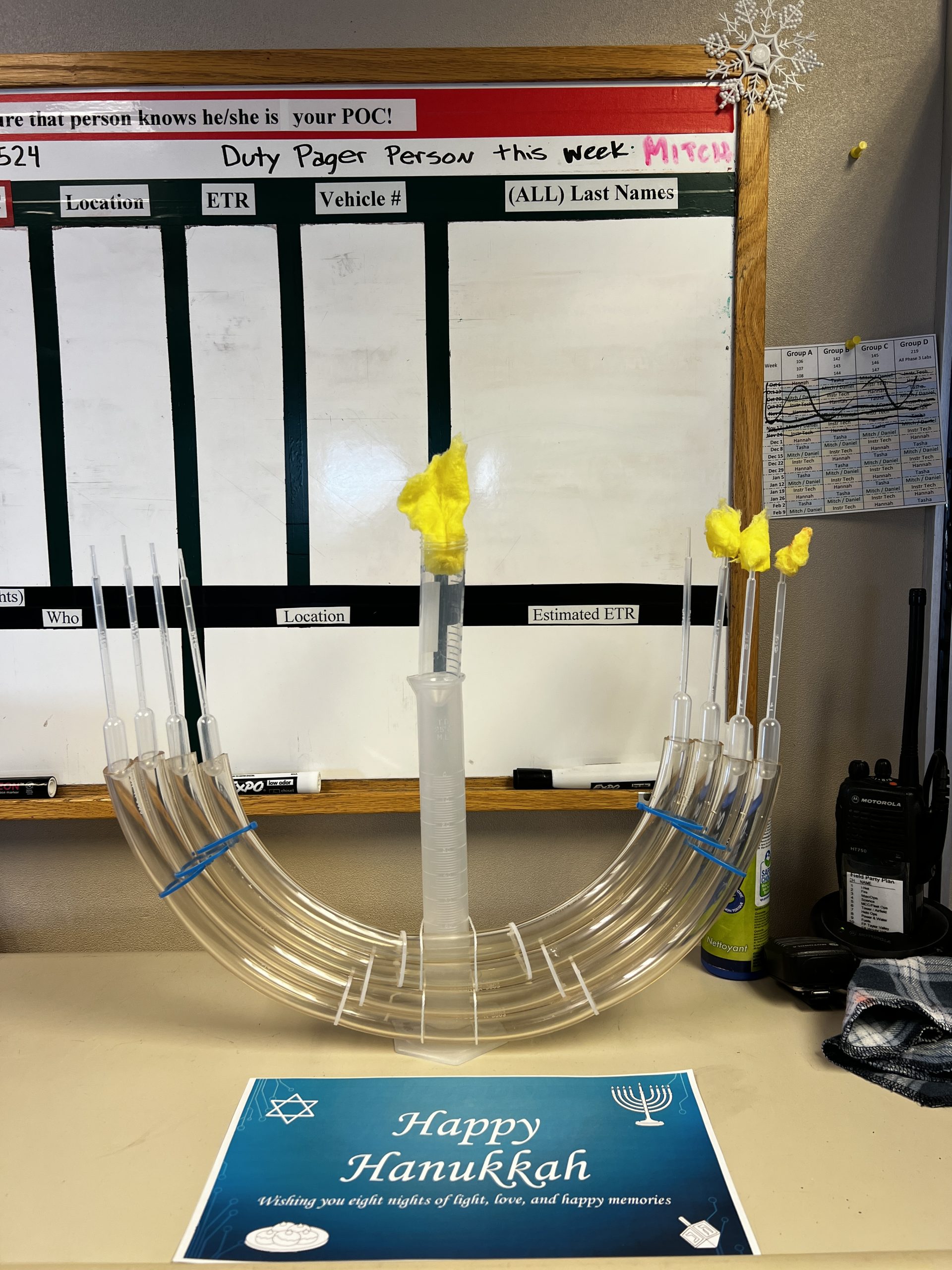 Test tube menorah found in Crary