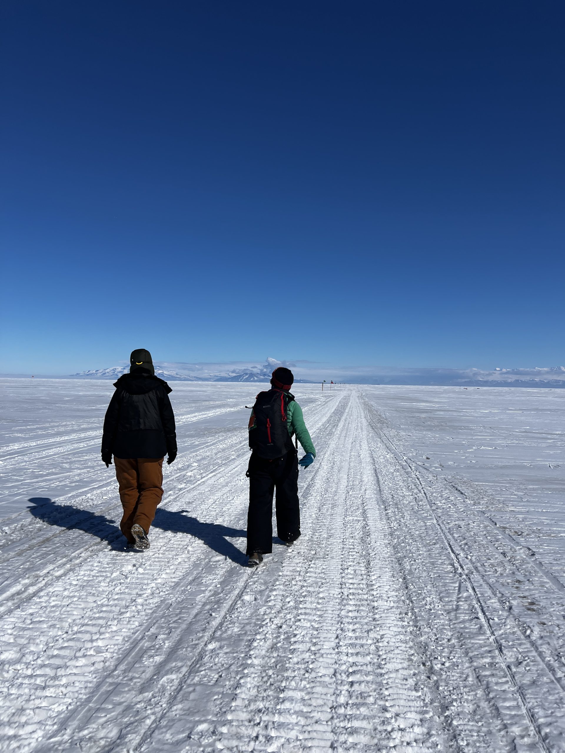 Walking along Cape Armitage