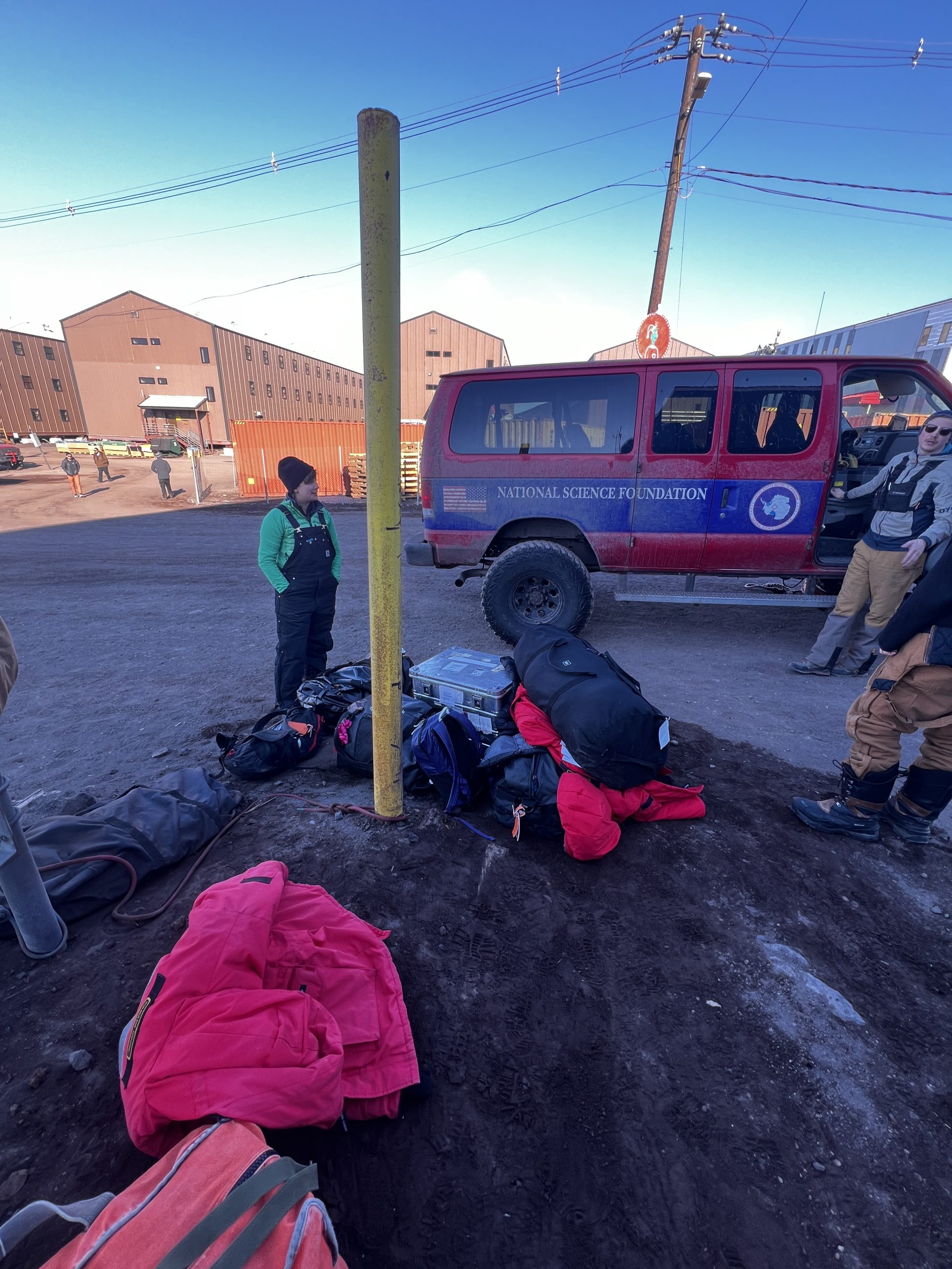 The shuttle driver telling us that our flight was cancelled