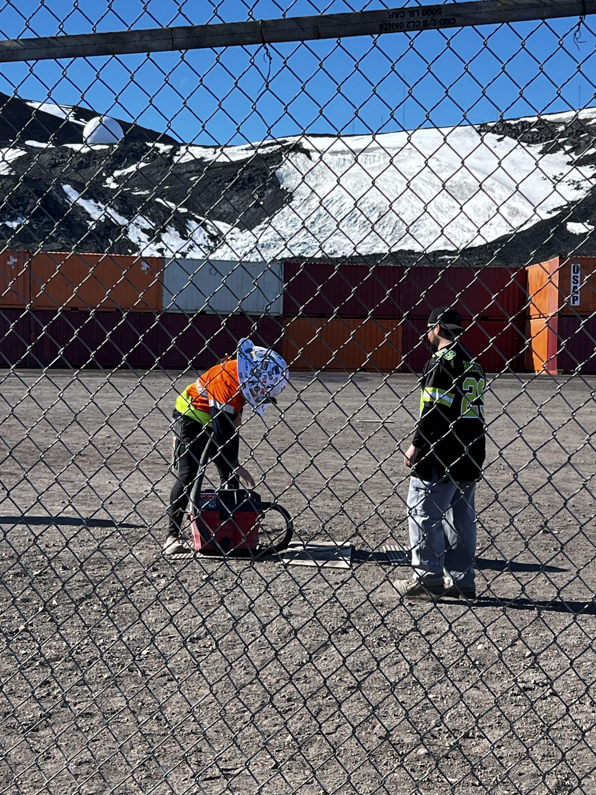 The Parsons mascot causing a ruckus