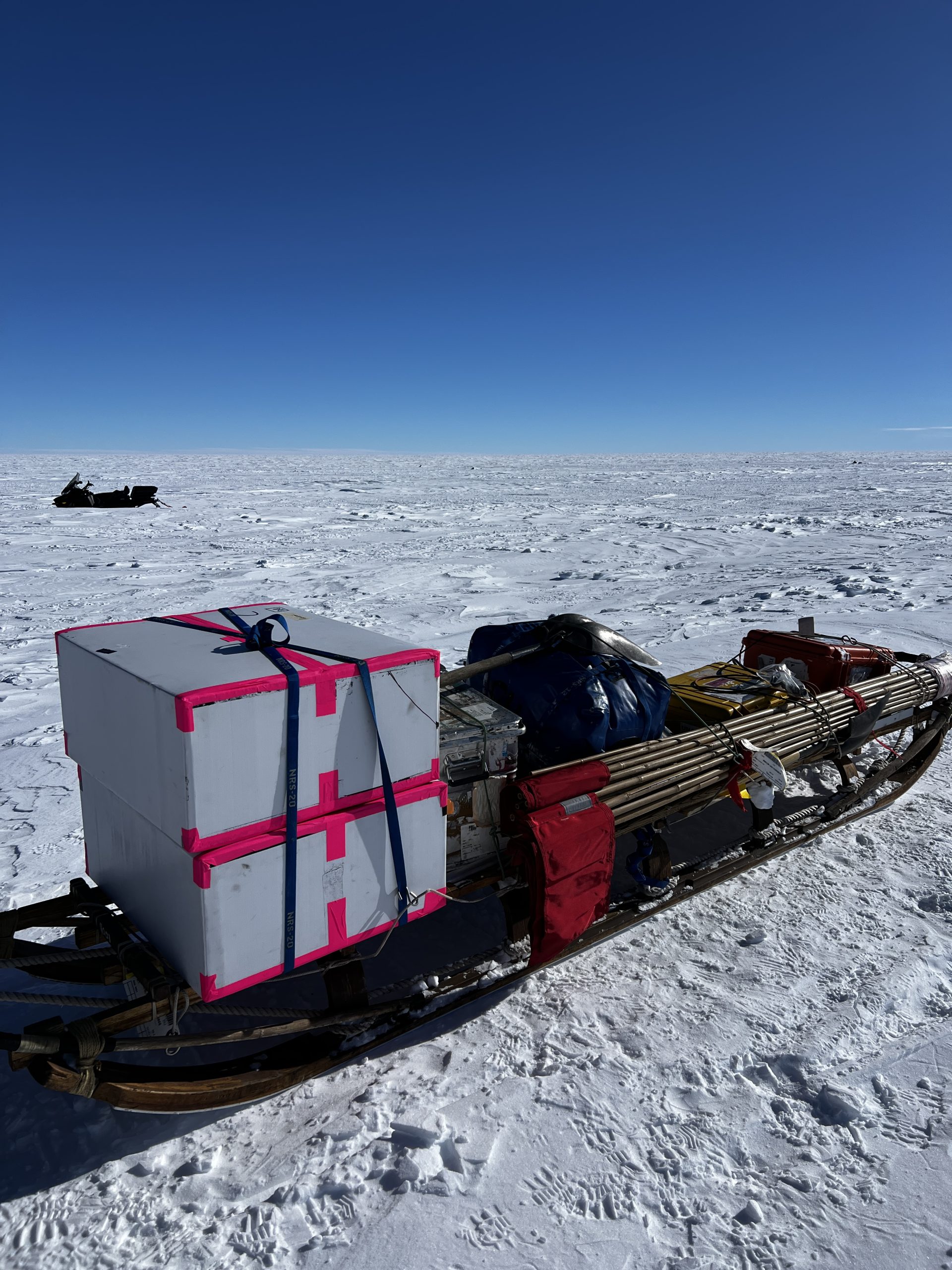 Mine and Ellen's sled loaded up for the day with ApRES gear