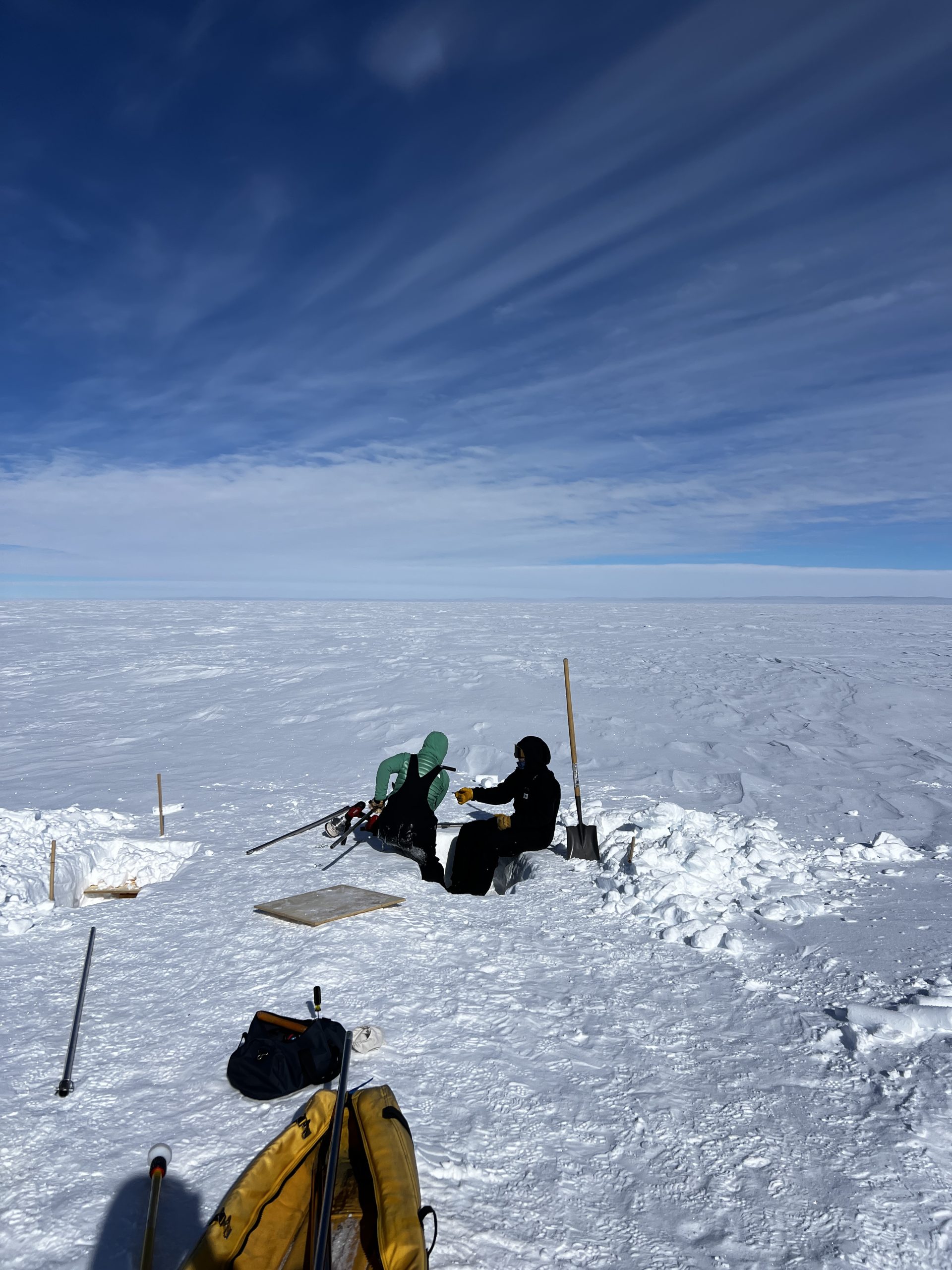 Dylen and Ilyse hand augering