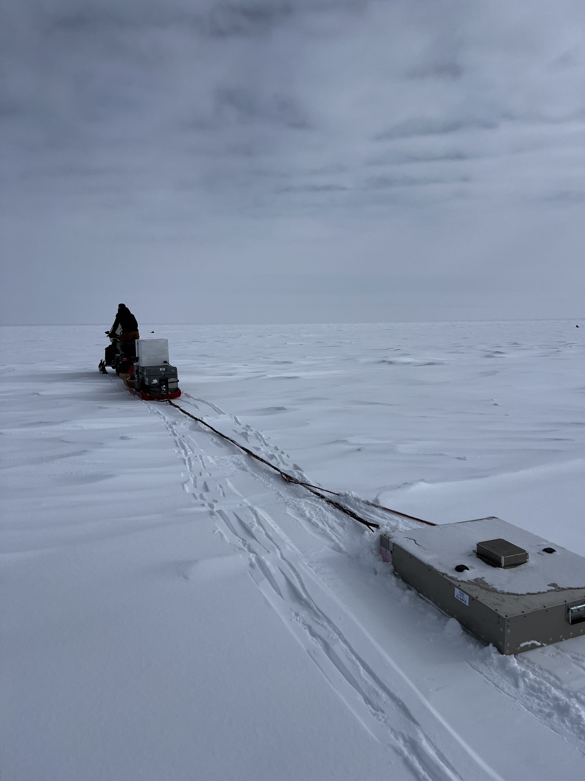 Ellen towing the EAGER radar and antenna