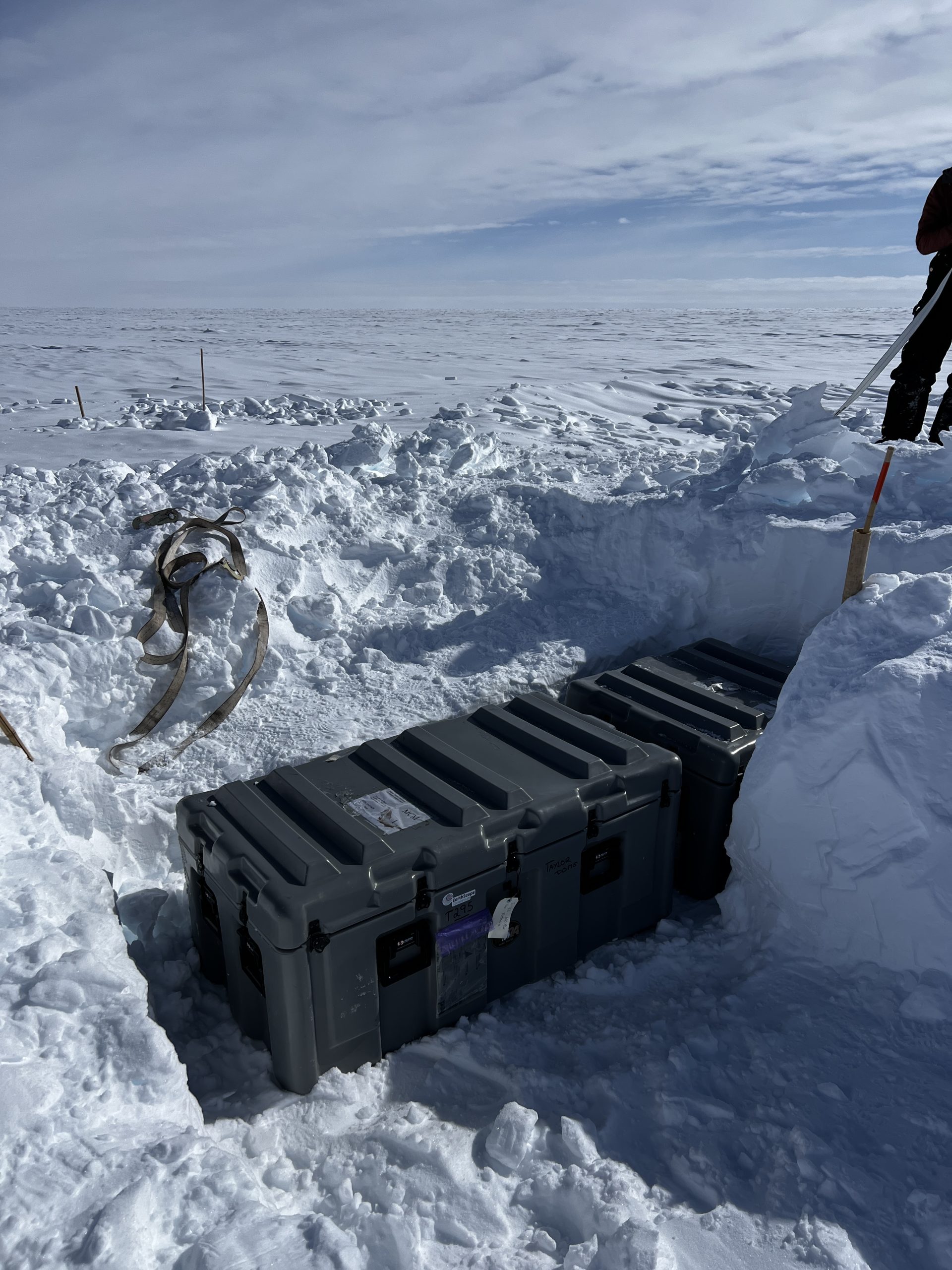 The battery boxes side by side in their coffin!