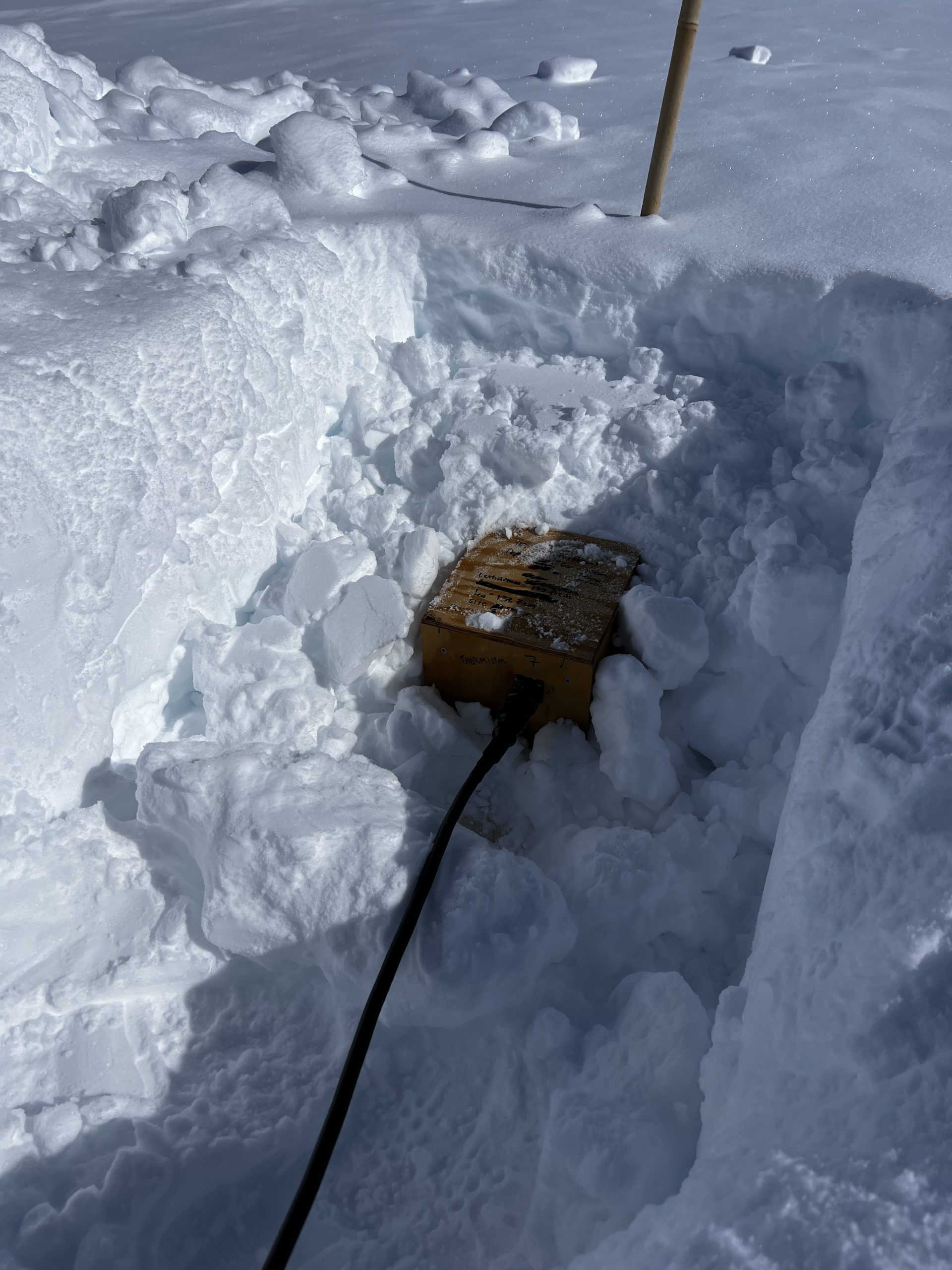 A strain gauge, with the wire running to the battery box