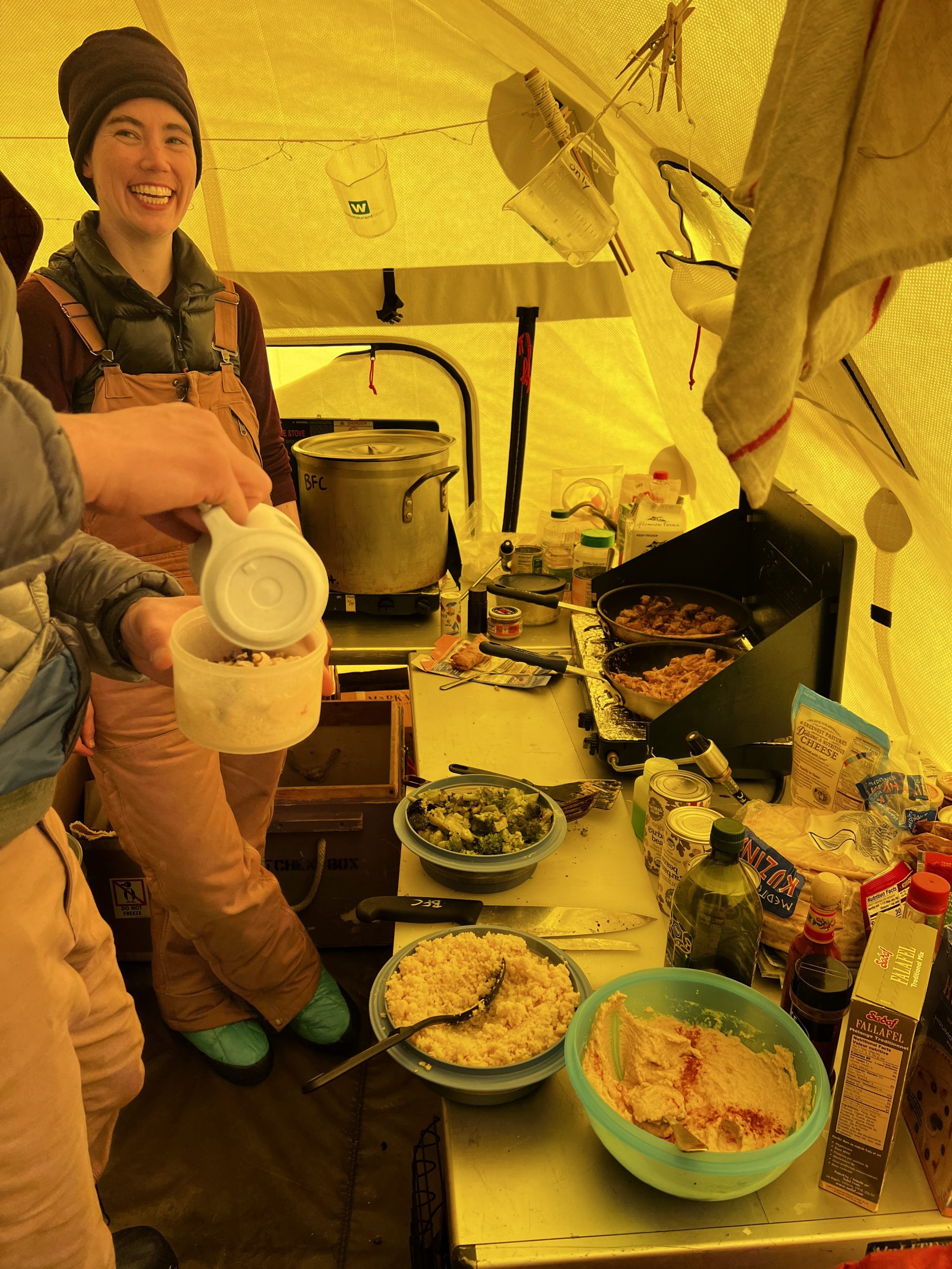 Phone eats first (mine and Ellen's falafel spread)