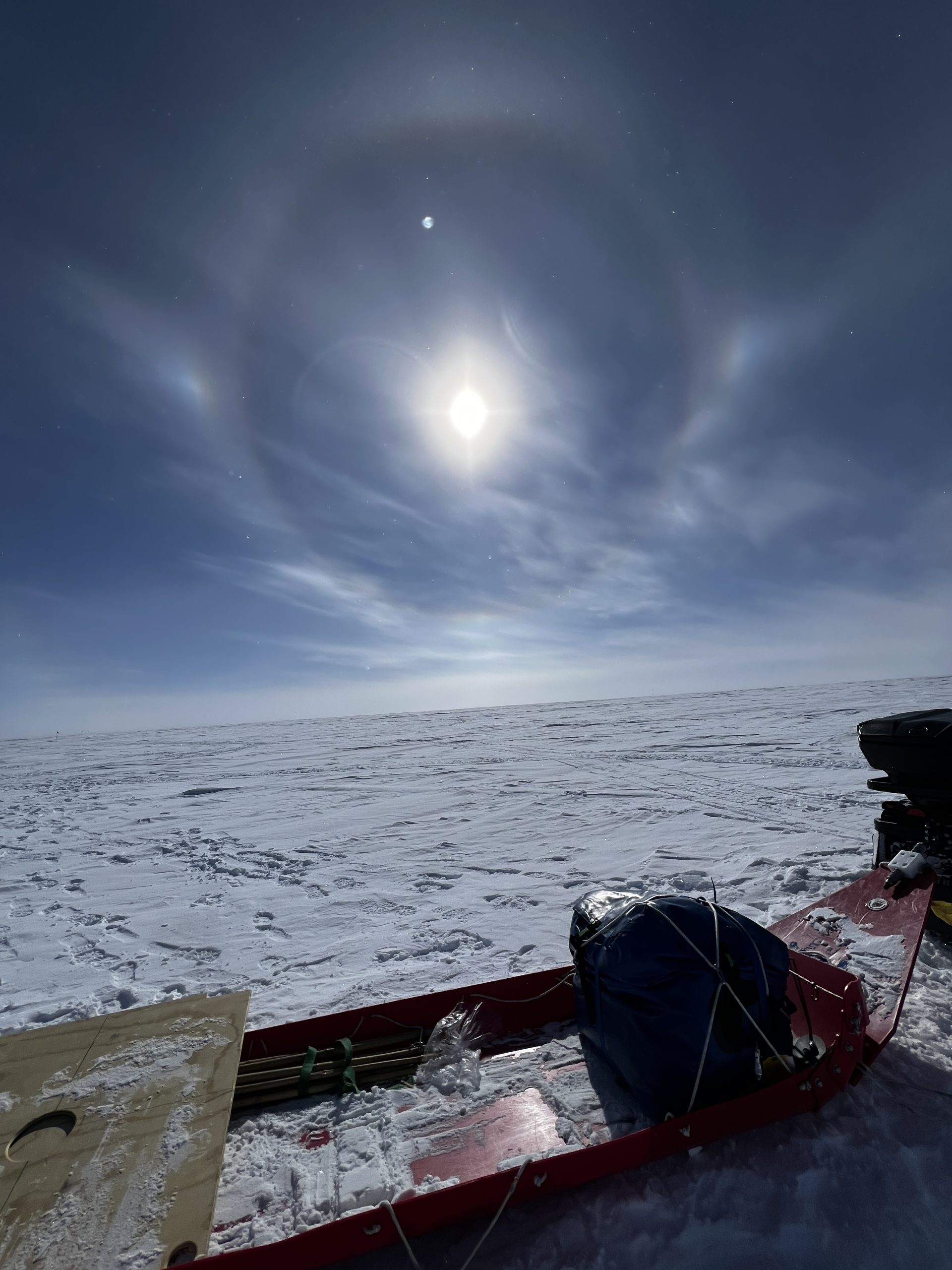 Gorgeous sundog at the CMP site