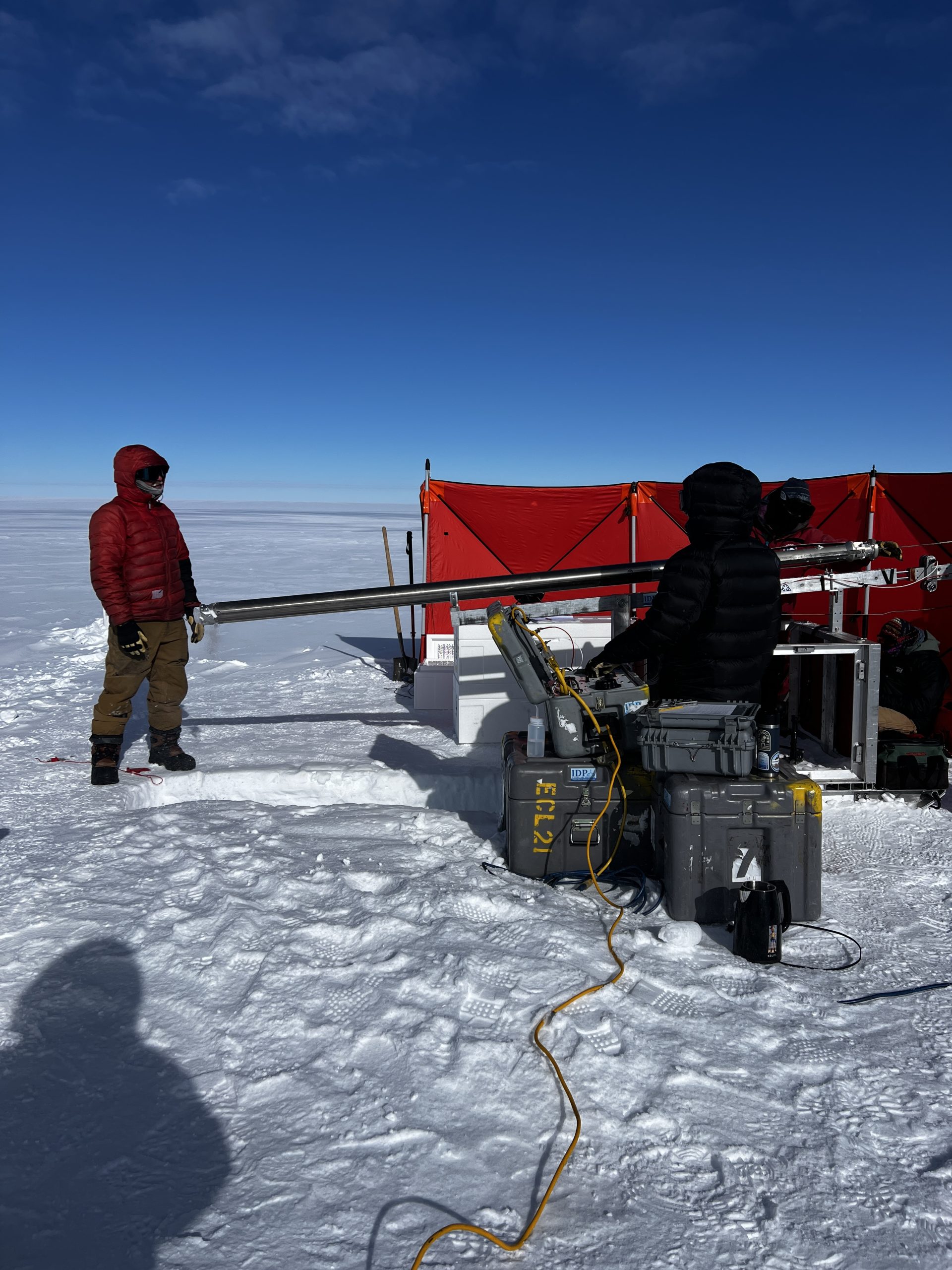 Forest and Elliot operating the Eclipse drill