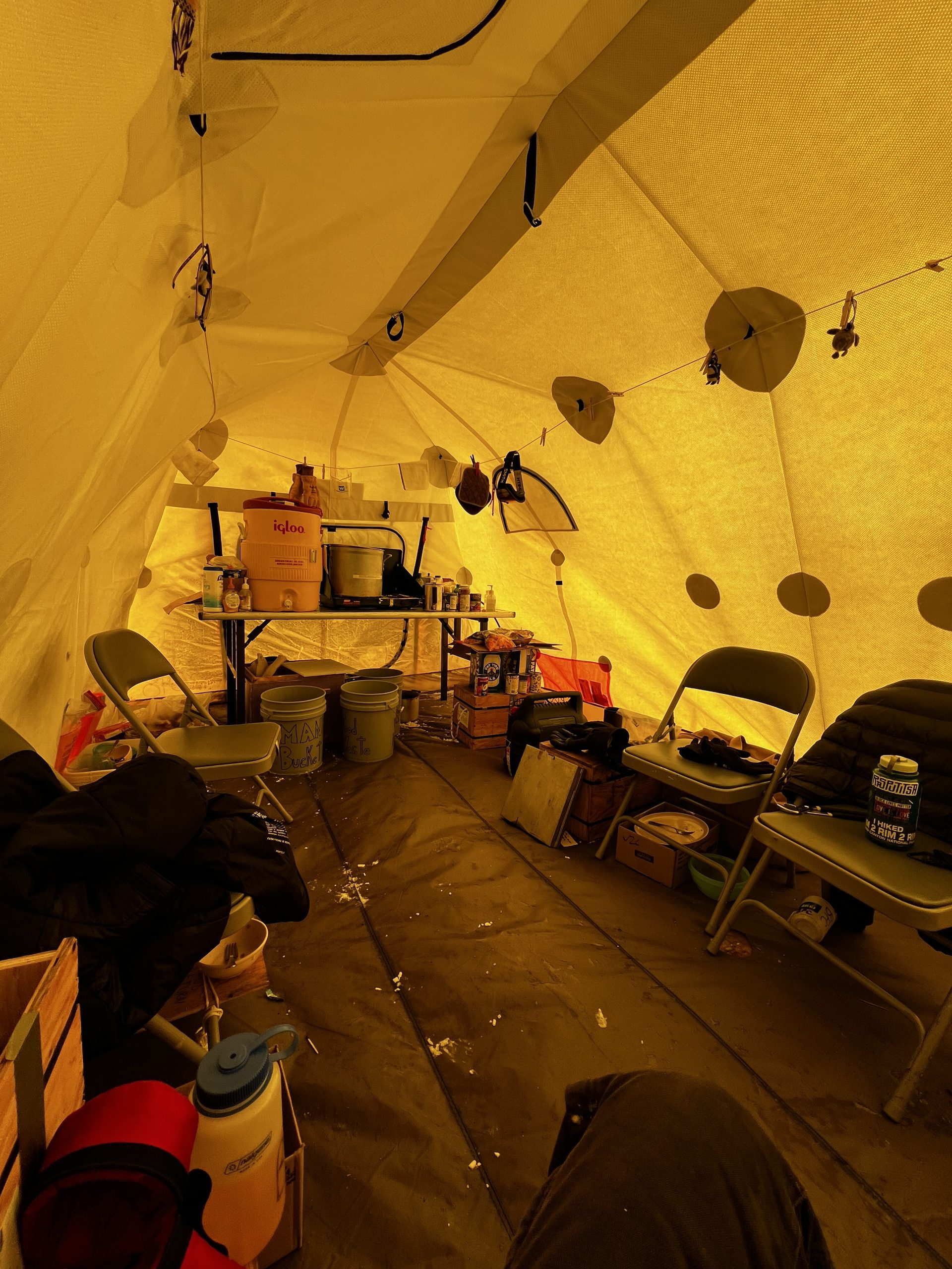 Our slightly empty kitchen tent