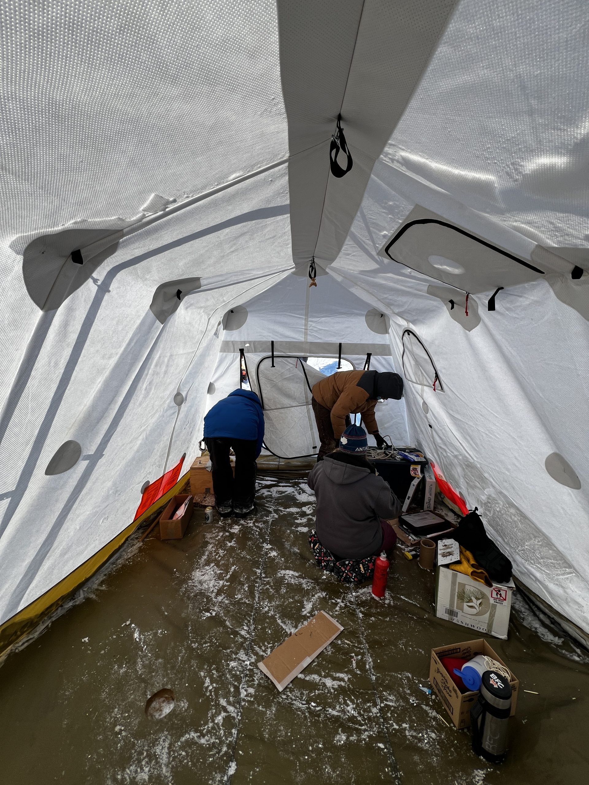 Kitchen tent without it's yellow rain fly!