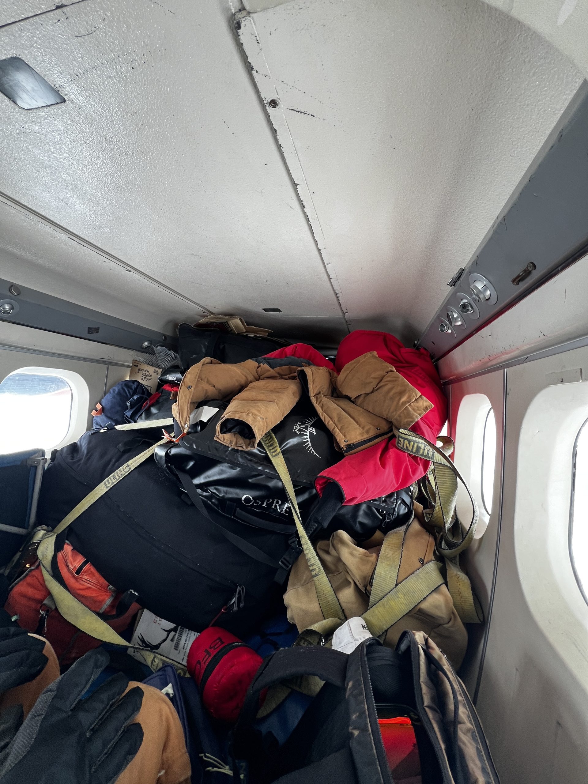 First class seating in the Twin Otter