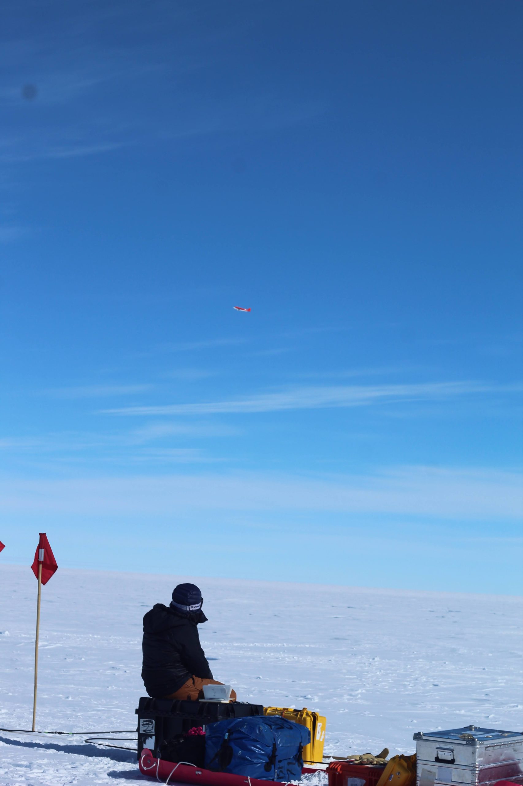 Ellen watching the Basler leave during the CMP