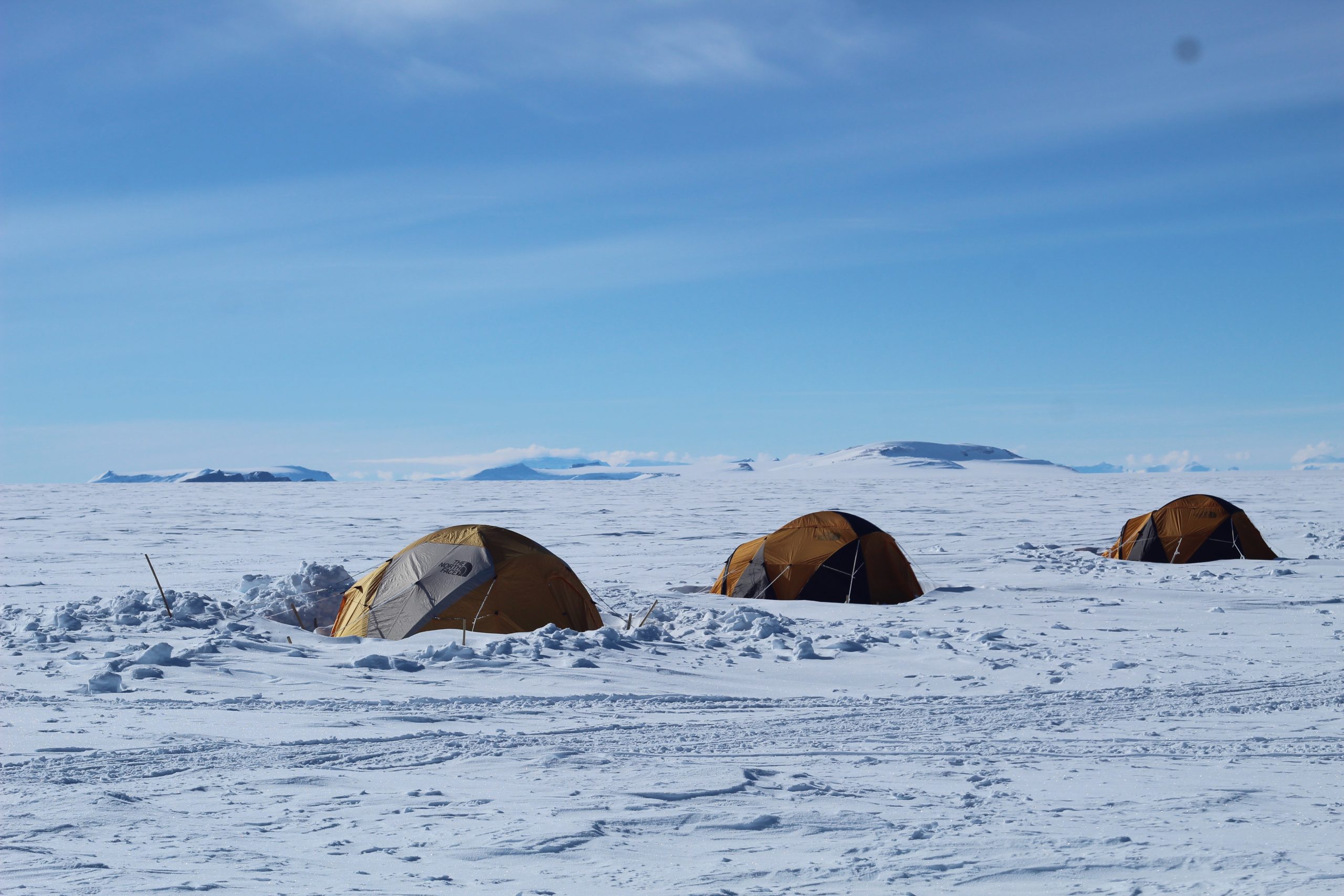 Dylen's, mine, and Ellen's tents in camp