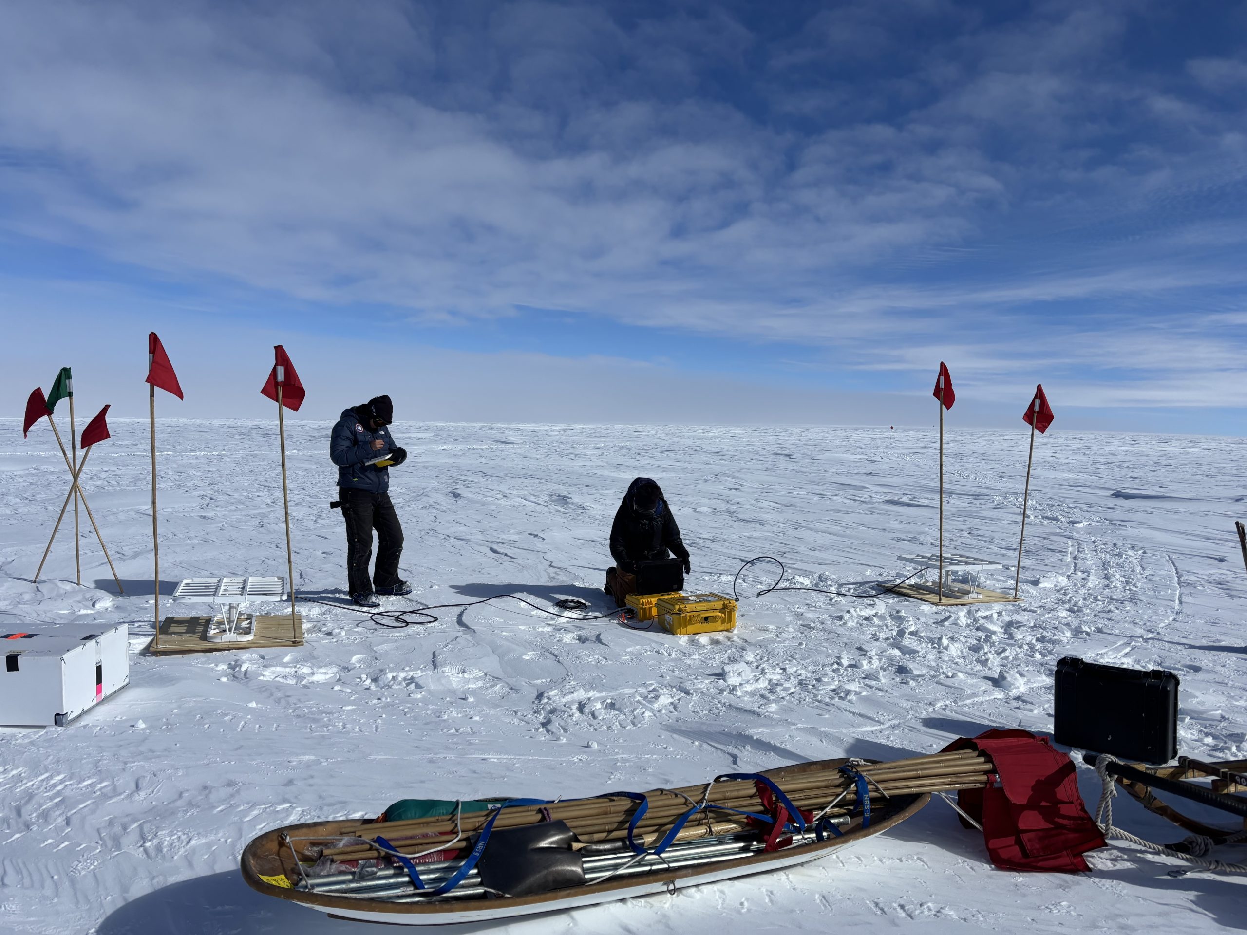 Working on the 25 cm ApRES overwinter site