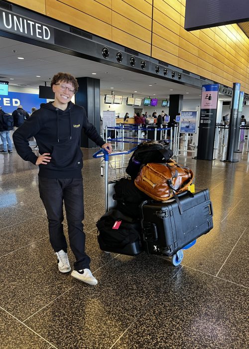 Me and all my gear: 6 bags and ~200 lb total!