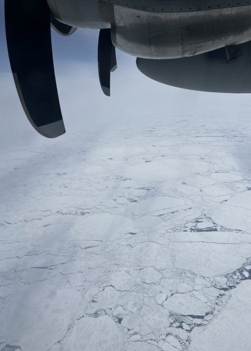 Sea ice from the plane window