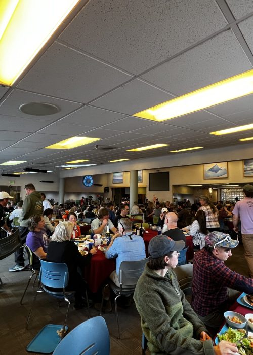 The galley during Thanksgiving dinner