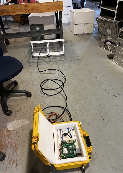 The ApRES and one skeleton antenna