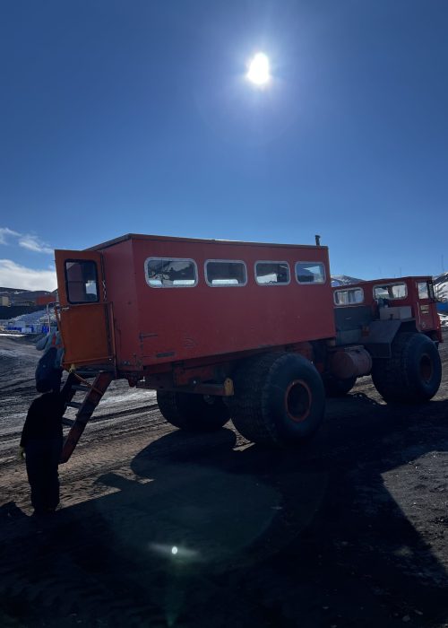 Our shuttle to the I-Hut