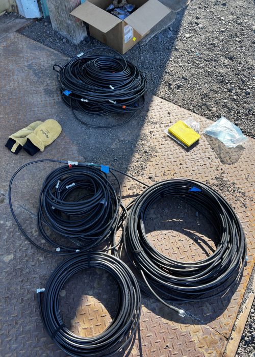 The ApRES cables we will connect for the common midpoint survey