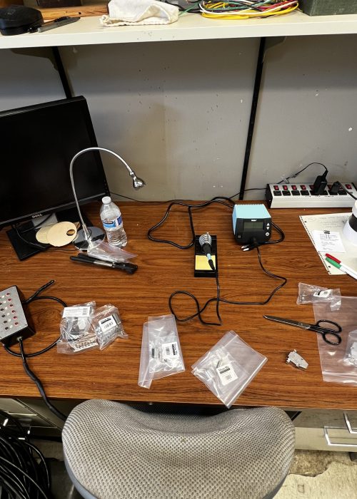 Wiring a box used to measure temperature